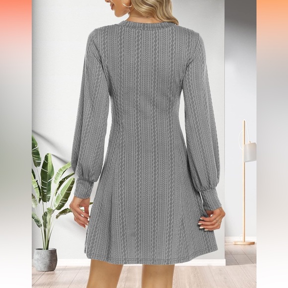 NWT Women’s V Neck Long sleeve Sweater Dress Size Large - Picture 5 of 5